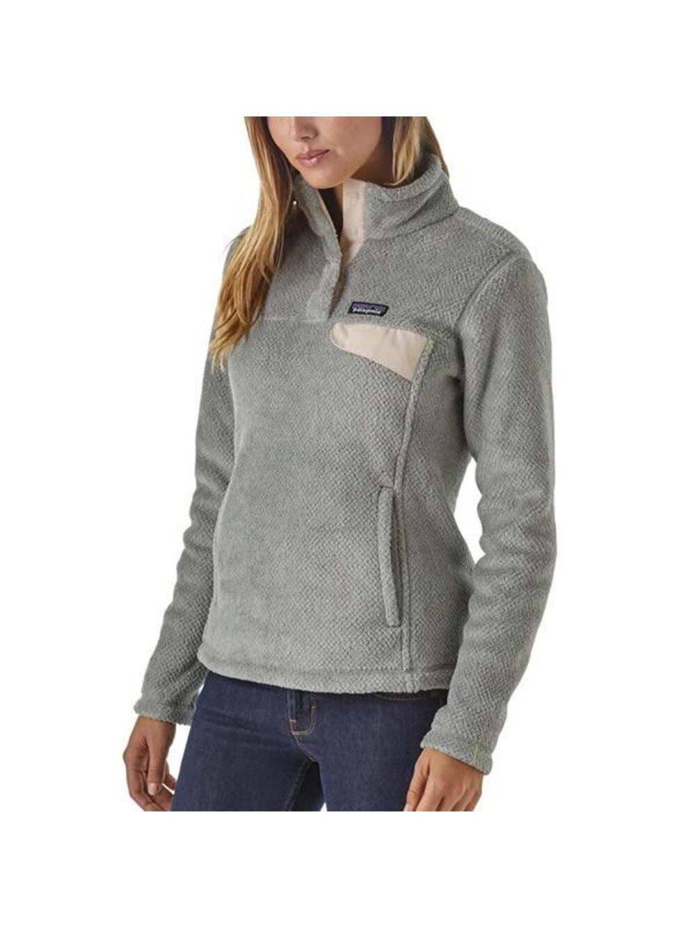 Patagonia Re-Tool Snap-T Fleece Pullover Women's Medium Gray Polartec